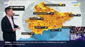 Météo Côte d’Azur: un ciel voilé et quelques averses sur le littoral, jusqu'à 12°C à Nice