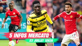 Telles, Sarr, Diaby... les 5 infos mercato du 23 juillet 2023 (à la mi-journée)