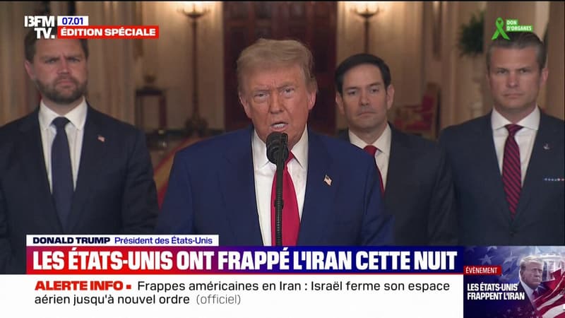 Donald Trump indique que les États-Unis ont mené une attaque 