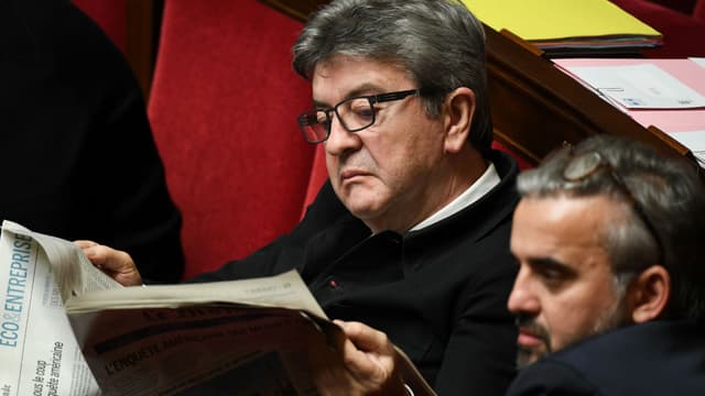Le député France Insoumise Jean-Luc Mélenchon à l'Assemblée nationale, le 20 décembre 2018 à Paris.