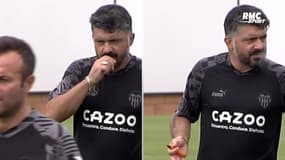Valence : Gattuso dirige l'entraînement... cigarette à la main