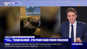 Train Paris-Toulouse bloqué: "Le train a foncé dans un arbre et on est resté jusqu'à 8h30 dans le froid", raconte cette passagère