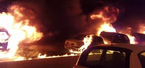 Incendie de véhicules à Noisy-le-Sec - Témoins BFMTV