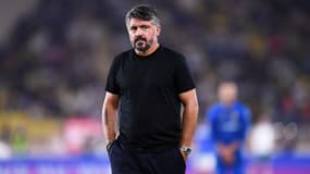Gennaro Gattuso, coach de l'OM, lors de sa première en tant que coach marseillais, 30 septembre 2023