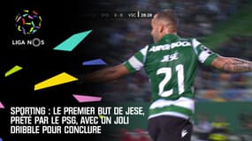 Sporting : Le premier but de Jese, prêté par le PSG, avec un joli dribble pour conclure