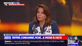 Attentat à Paris/radicalisation: "Il va falloir avancer dans le respect de l'État de droit", pour Me Samia Maktouf (avocate de 42 parties civiles au procès des attentats du 13 Novembre 2015)