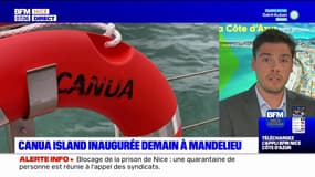 Canua Island: la plage flottante stationne au large de Théoule-sur-Mer avant son inauguration