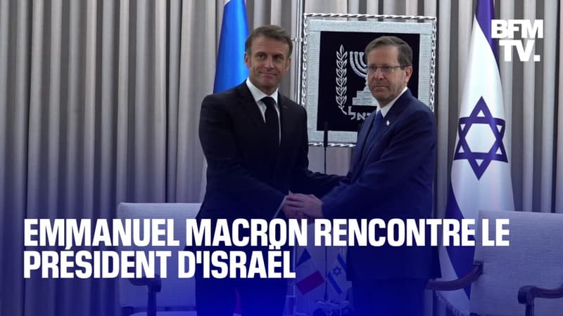 La prise de parole en intégralité d'Emmanuel Macron et de Isaac Herzog, président d'Israël, depuis Jérusalem
