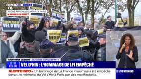 "Honte à vous !": des manifestants dénoncent la présence d'élus LFI devant le mémorial du Vel d'Hiv à Paris