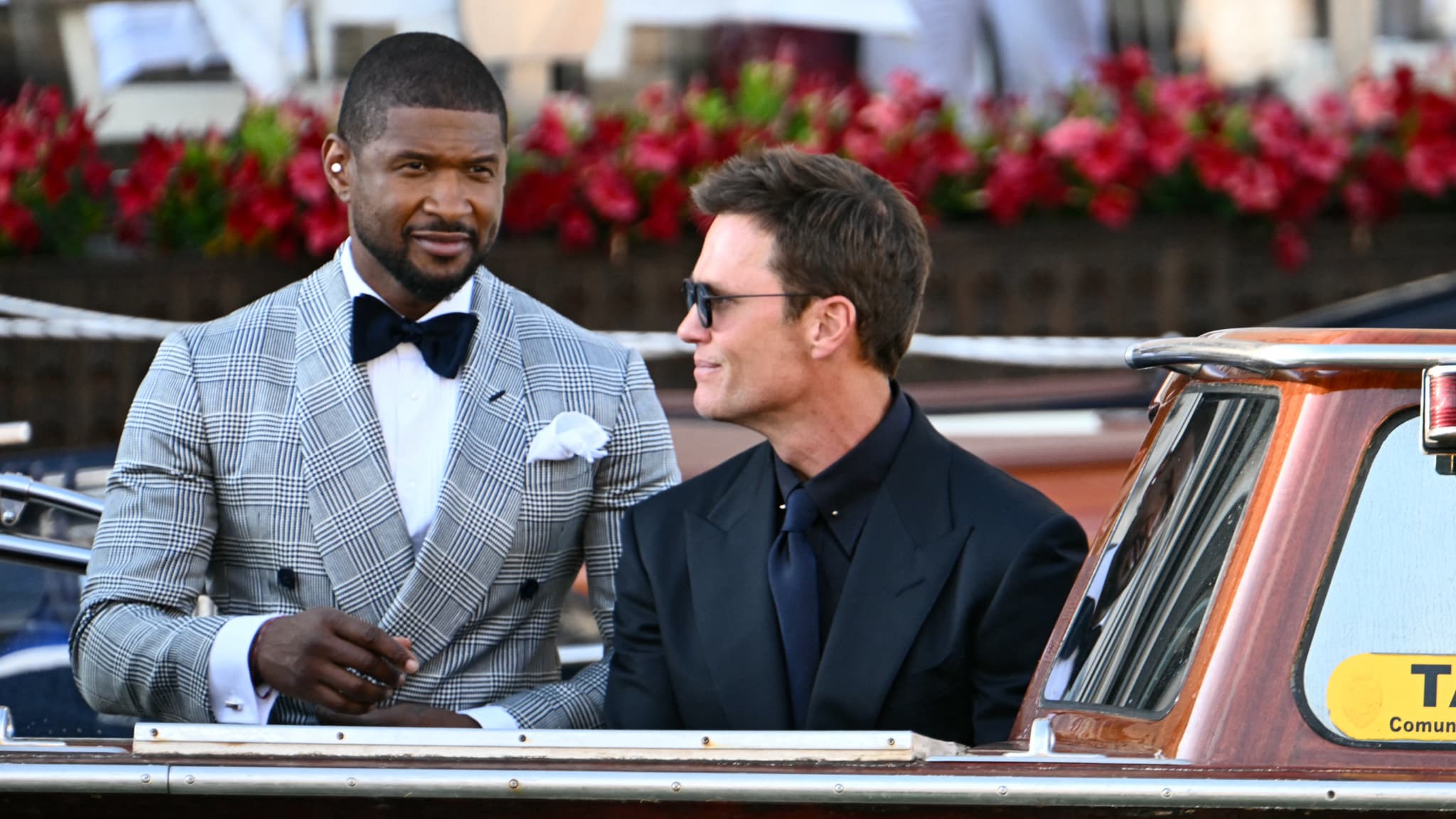 The singer Usher and the American football player Tom Brady, June 27, 2025 at the wedding of Jeff Bezos in Venice. The singer Usher. the American football player Tom Brady, June 27, 2025 at the wedding of Jeff Bezos in Venice. lady gaga concert, cédric grolet