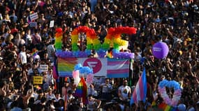 Des participants à la Pride de Madrid en juillet 2019.