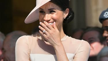 La duchesse de Sussex le 22 mai 2018 à Londres.