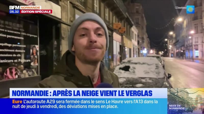 Rouen: après la neige vient le verglas