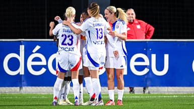 Les joueuses de l'OL féminin en octobre 2024.