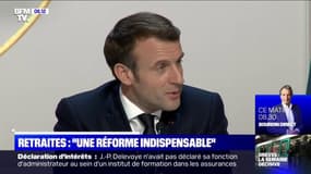 Retraites: "une réforme indispensable" selon Emmanuel Macron