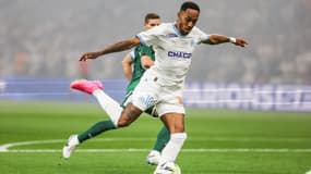 Pierre-Emerick Aubameyang lors du match OM-Panathinaïkos, à Marseille le 15 août 2023