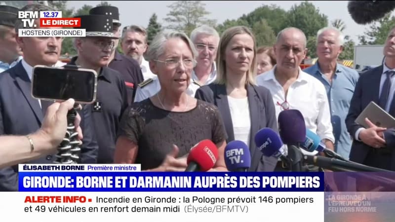 Gironde: Elisabeth Borne décrit 