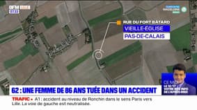 Pas-de-Calais: une femme de 86 ans tuée dans un accident de la route à Veille-Eglise