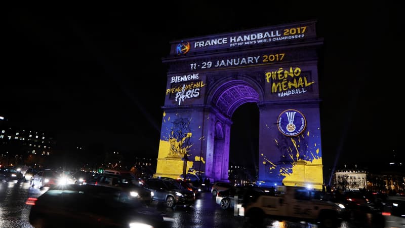 L'Arc de Triomphe a lancé le Mondial 2017 (11-29 janvier) de handball ce mardi soir.