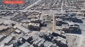 La ville de Raqqa en ruines vue d’un drone	