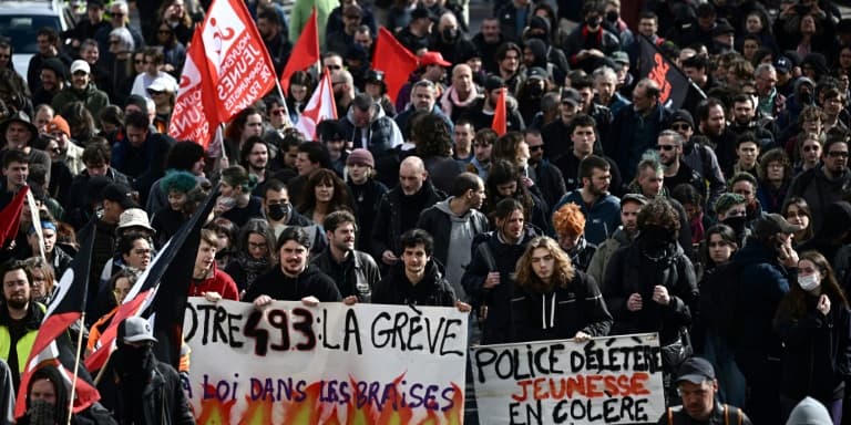 Manifestation contre la réforme des retraites à Nantes, le 18 mars 2023