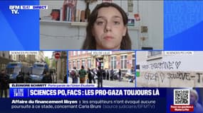 "La jeunesse est beaucoup plus à la hauteur que le gouvernement actuel" face à la situation à Gaza affirme Éléonore Schmitt (porte-parole Union Étudiante)