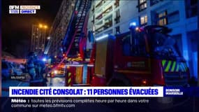 Marseille: un incendie dans un immeuble de la cité Consolat, onze personnes évacuées