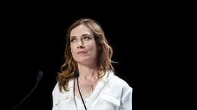 La présidente de Prisma Média Claire Léost, lors de l'assemblée générale annuelle de Vivendi, le 25 avril 2022 à Paris.