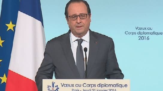 François Hollande a souligné jeudi qu'il serait "particulièrement vigilant" sur la préservation de la zone euro alors que le Royaume-Uni tiendra en 2016 un référendum sur son maintien dans l'Union européenne - Jeudi 21 janvier 2016