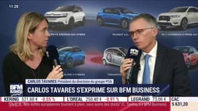 PSA en Chine: "moins on vend de voitures, moins on fait de pertes", explique Carlos Tavares