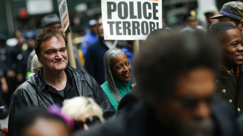 Quentin Tarantino a défilé lors de la marche "Rise Up October" à New York le 24 octobre dernier.