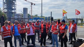 Rassemblement de la CGT devant la cimenterie de Lumbres le jeudi 12 juin 2025