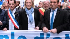 Marine Le Pen a modifié l'organigramme de son parti. Nicolas Bay (à gauche) devient secrétaire général. Florian Philippot (à droite) reste vice-président.