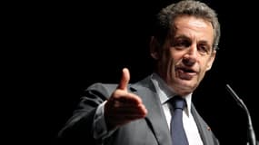 Nicolas Sarkozy en meeting à Nice le 22 avril 2015.