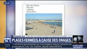 Plusieurs plages sont fermées à Marseille à cause des orages