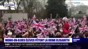 Mons-en-Barœul: des élèves célèbrent le jubilé de la reine Elizabeth II