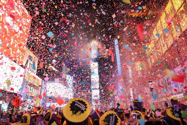 États-Unis: les images du passage à la nouvelle année à New York