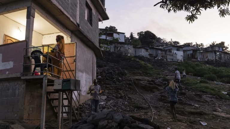 Le bidonville de Kawéni, près de Mamoudzou, à Mayotte, le 26 avril 2023