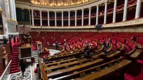 L'hémicycle de l'Assemblée nationale à Paris, le 21 avril 2020