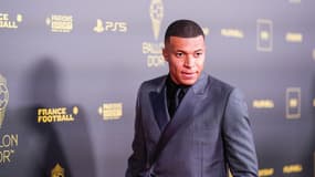 Kylian Mbappé, lors de la cérémonie du Ballon d'or, le lundi 30 octobre 2023