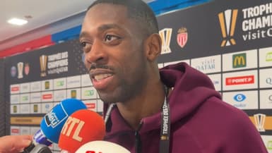 Le sourire d'Ousmane Dembélé en zone mixte après le Trophée des champions remporté par le PSG, 5 janvier 2025