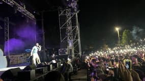 Maître Gims lors d'un concert au Musiks Festival à Manosque, le 21 juillet 2024.