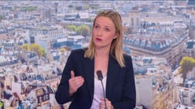 La ministre chargée de la Lutte contre les discriminations Bérangère Couillard sur le plateau de BFMTV samedi 28 octobre.