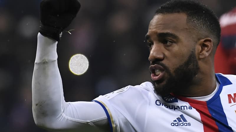 L'attaquant lyonnais Alexandre Lacazette