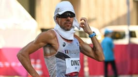 Le Français Yohann Diniz lors du 50 km marche des Jeux olympiques de Tokyo, le 6 août 2021 à Sapporo