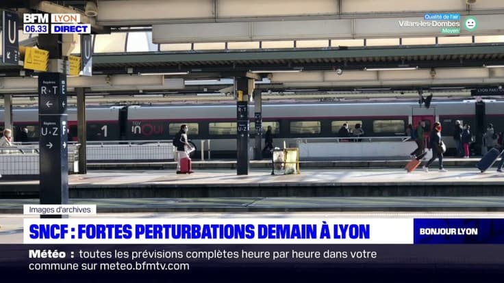 Réforme des retraites: trafic SNCF fortement perturbé jeudi à Lyon