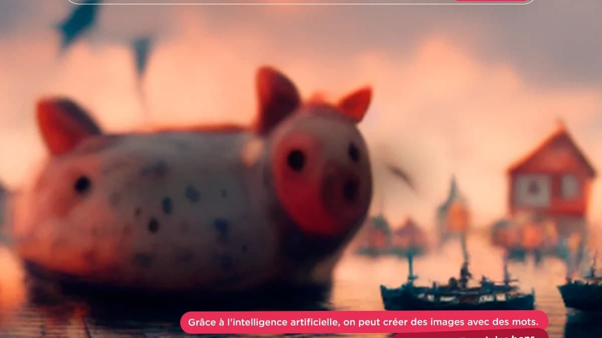 Jolie lumière pour un petit porc de pêche authentique