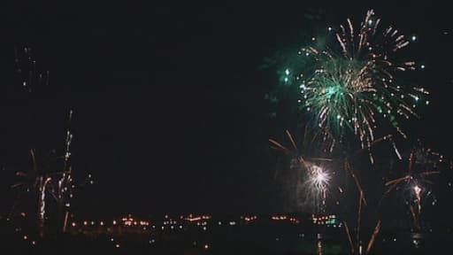 Les feux d'artifice ont débuté à 23h15 en Normandie.