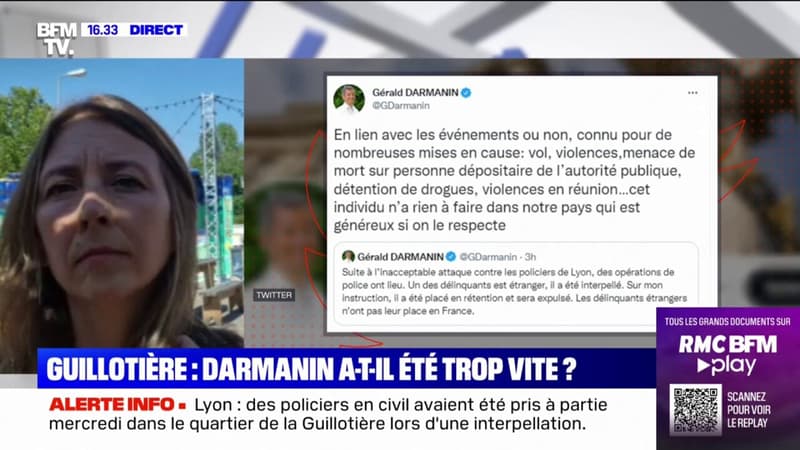 Policiers agressés à Lyon: pour Sandra Regol (EELV), Gérald Darmanin cherche à 