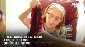 Le beau cadeau de l'AC Milan a une de ses fans qui fête ses 100 ans